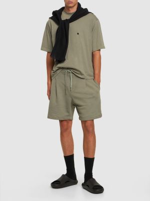 Shorts en coton A Paper Kid vert