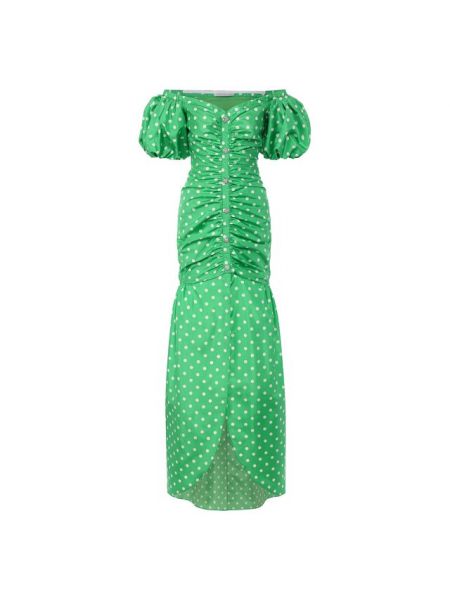 Платье макси Alessandra Rich, зеленое