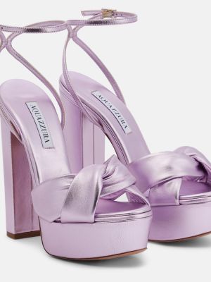 Sandalias de cuero Aquazzura violeta