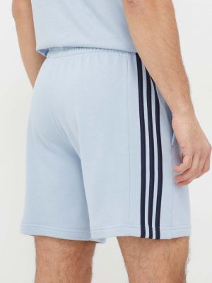 Pantaloni din bumbac Adidas albastru