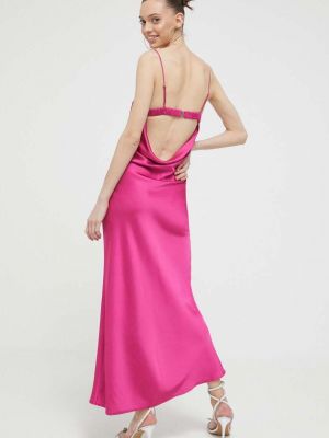 Testhezálló hosszú ruha Abercrombie & Fitch rózsaszín