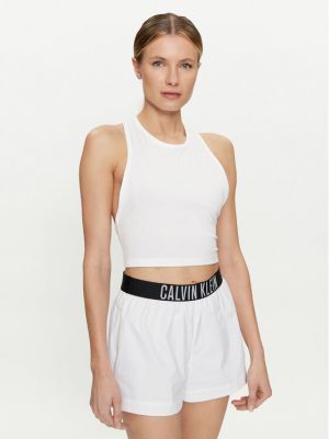 Marškinėliai slim fit Calvin Klein Swimwear balta