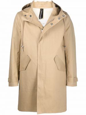 Късо палто с качулка Mackintosh кафяво