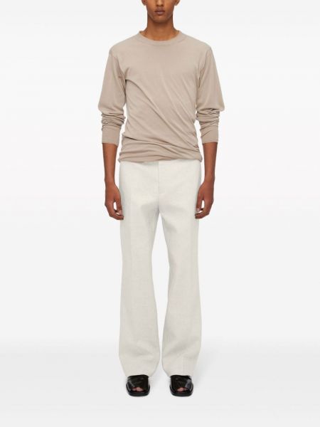 Rovné kalhoty Ferragamo bílé