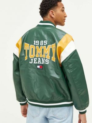 Oversized džínová bunda Tommy Jeans zelená
