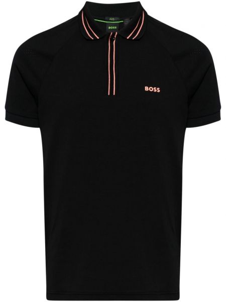 Stribet poloshirt Boss sort