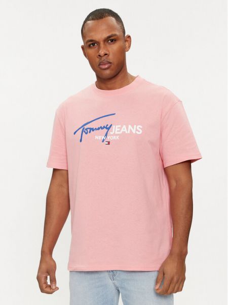 Marškinėliai Tommy Jeans rožinė