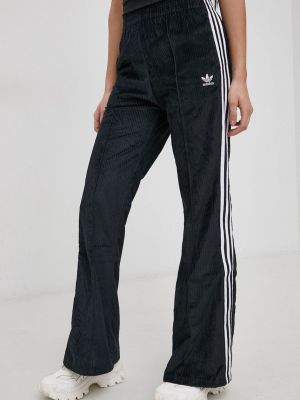 adidas Originals Spodnie damskie kolor czarny dzwony high waist