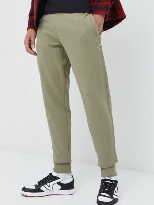 Памучни панталон Superdry зелено