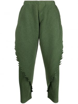 Плисирани спортни панталони Issey Miyake зелено
