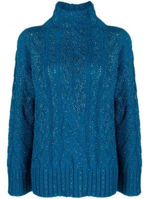 Megztinis su kristalais Ermanno Scervino mėlyna
