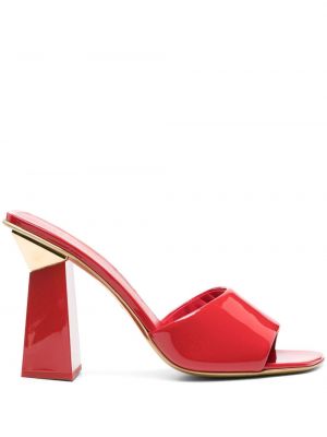Sandały skórzane Valentino Garavani czerwone