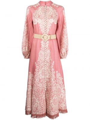 Frynser dress Zimmermann rosa