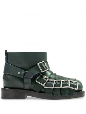 Leder ankle boots Burberry grün