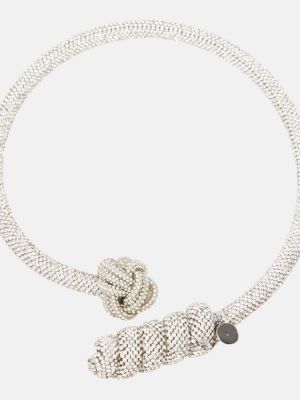 Křišťálový náhrdelník Max Mara stříbrný