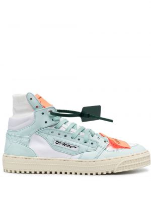 Blixtlås snörning sneakers Off-white vit