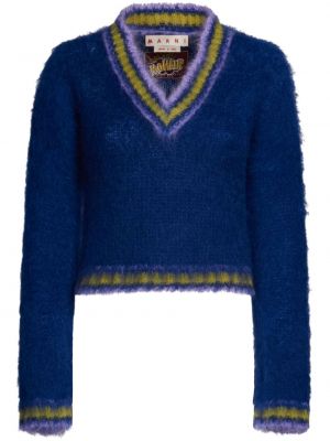 Пуловер с v-образно деколте от мохер Marni