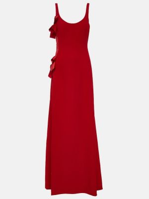 Čipkované dlouhé šaty Giambattista Valli červená