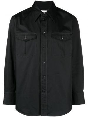 Chemise en coton avec manches longues Lemaire noir