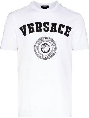 Trykt t-skjorte Versace hvit