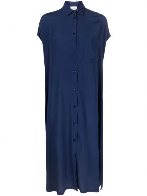 Mini šaty na gombíky Semicouture modrá