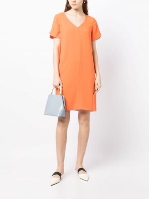 Sukienka mini z krepy Paule Ka pomarańczowa