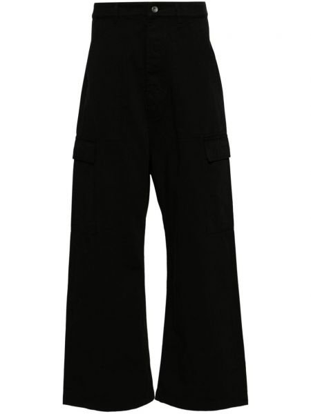 Βαμβακερό παντελόνι με ίσιο πόδι Rick Owens Drkshdw μαύρο