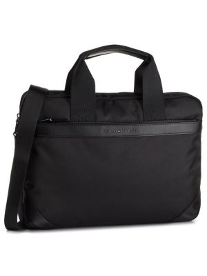 Nailoninė nešiojamo kompiuterio krepšys slim fit Tommy Hilfiger juoda