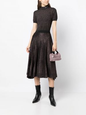 Plisované midi sukně Karl Lagerfeld černé