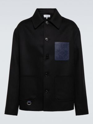 Кашемировая шерстяная куртка Loewe черная