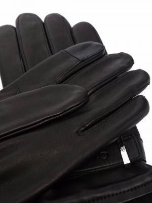 Kožené rukavice Calvin Klein černé