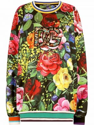 Trykt floral sweatshirt Dolce & Gabbana svart