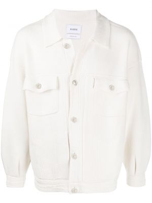 Dzianinowa kurtka jeansowa oversize Barrie biała