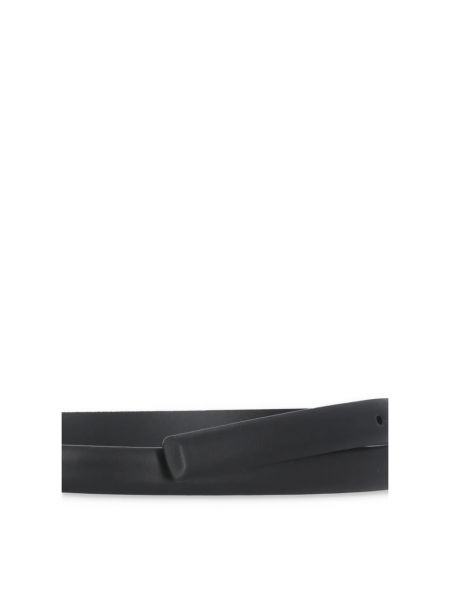 Cinturón de cuero con hebilla Moschino negro