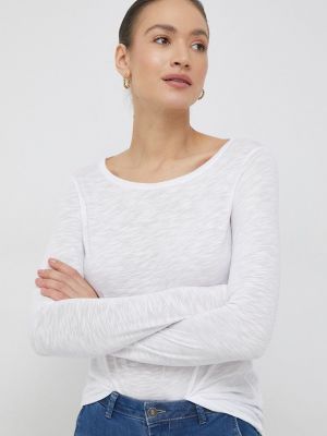 Tricou cu mânecă lungă Sisley alb