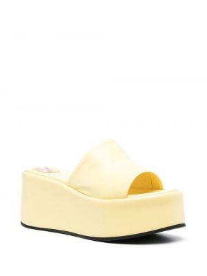 Sandales à plateforme Bettina Vermillon jaune