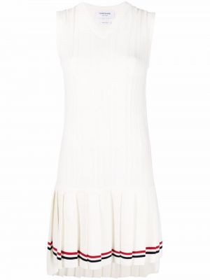 Ριγέ φόρεμα Thom Browne λευκό