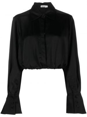 Σατέν πουκάμισο Simkhai μαύρο