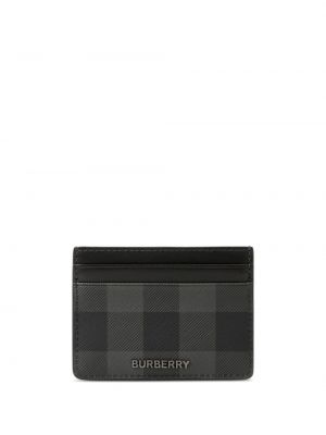 Kockovaná kožená peňaženka Burberry