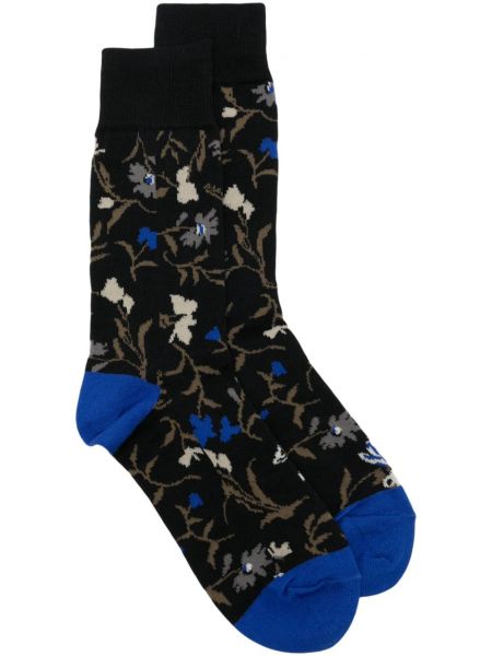 Květinové ponožky s potiskem Sacai