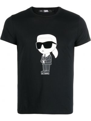 Puuvilla t-paita Karl Lagerfeld musta