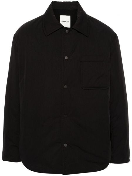 Bavlnená košeľa Sandro čierna