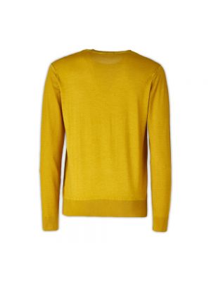 Sweter z okrągłym dekoltem Paolo Pecora żółty
