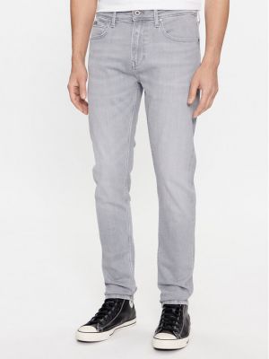 Priliehavé skinny fit džínsy Pepe Jeans sivá
