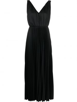Плисирана макси рокля с v-образно деколте Fabiana Filippi черно