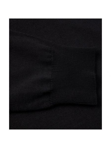 Jersey de lana de lana merino de tela jersey Stenströms negro