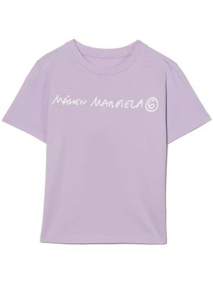 T-shirt för tjejer Mm6 Maison Margiela Kids lila