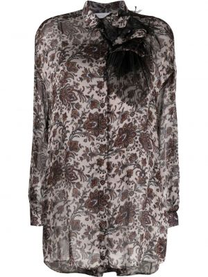 Trykt floral krage bluse Fabiana Filippi