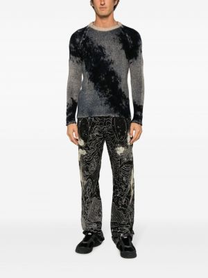 Sweter w abstrakcyjne wzory z okrągłym dekoltem Avant Toi