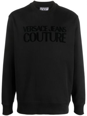 Pamut melegítő felső Versace Jeans Couture fekete